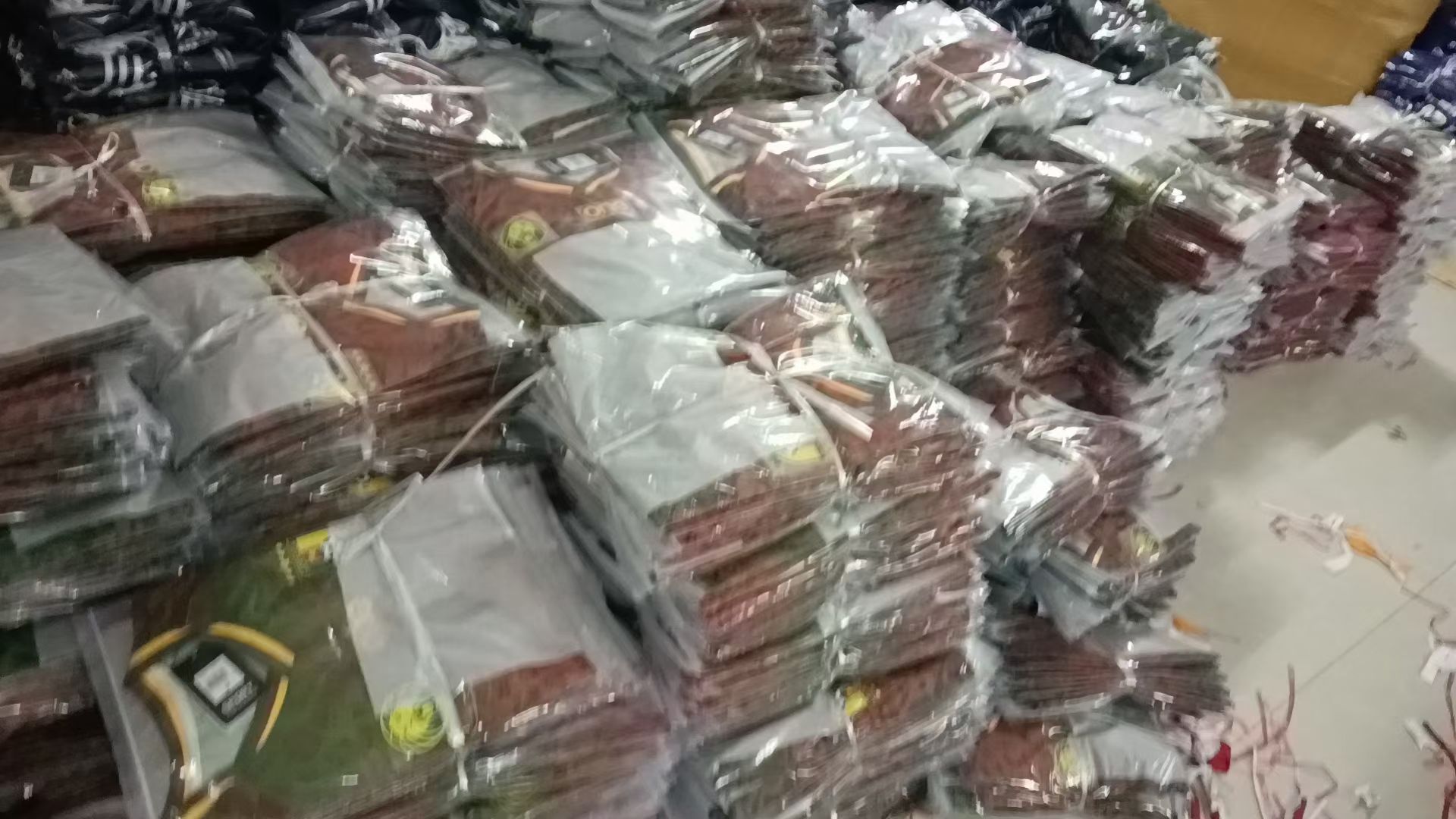 Packed jerseys prepared for shipment